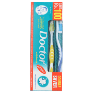 Doctor  Double Toothbrush - Big Saver Pack  toothpaste
